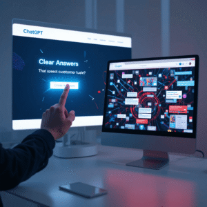 si tu web no responde como ChatGPT, estás perdiendo oportunidades Hoy los clientes esperan que las marcas se comporten como asistentes inteligentes: rápidos, claros, empáticos y resolutivos. Si tu sitio web no cumple con eso, no importa cuán bonito sea, cuántas animaciones tenga o cuán premiada esté tu agencia. Vas a perder ventas, leads y reputación. En cambio, si adoptas la mentalidad de “responder, no rodear”, lograrás algo más poderoso que un clic: generarás confianza. Y la confianza digital hoy lo es todo.