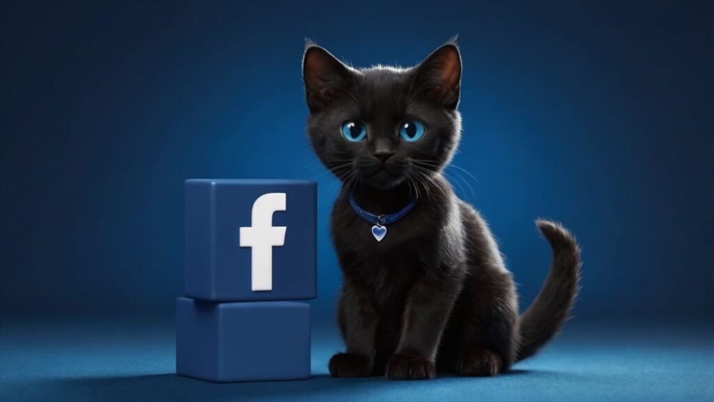 leonardo kino xl cute black cat holding the facebook logo in i 3 (1)